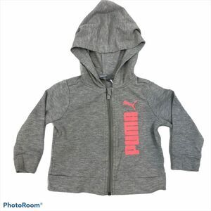 Girls Puma Grey and Pink Zip‎ Up Jacket Size 12 mo